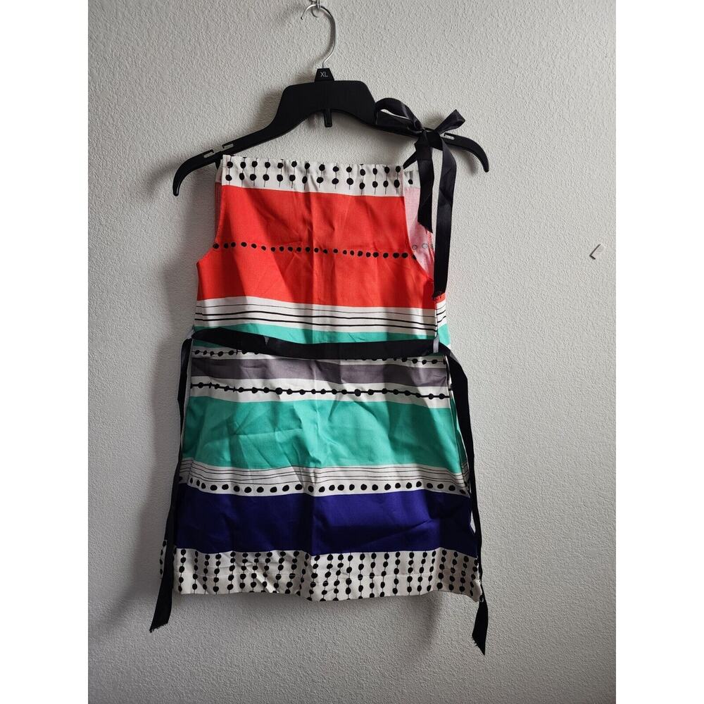 Girls‎ Multi Color Striped One Shoulder Dress Black Ribbon Tie Waist Party Dress
